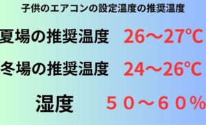 子供のエアコンの設定温度の推奨温度