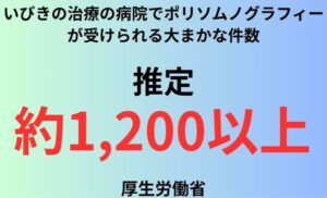 いびきの治療の病院でポリソムノグラフィーが受けられる大まかな件数